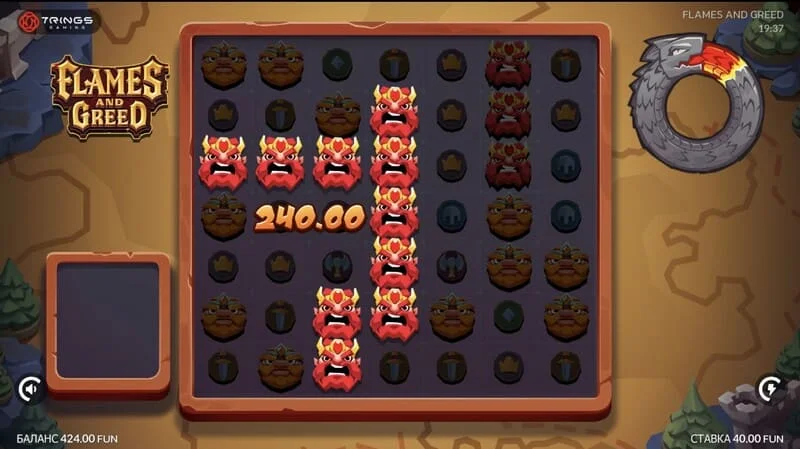 Flames and Greed - Gros gain dans le jeu de base